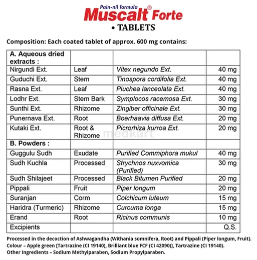 muscalt forte tablet 30's